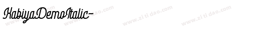 XabiyaDemoItalic字体转换