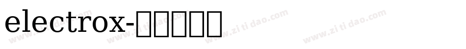 electrox字体转换