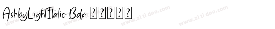 AshbyLightItalic-Bdx字体转换
