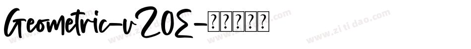 Geometric-vZ0E字体转换