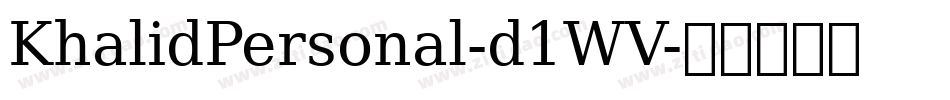 KhalidPersonal-d1WV字体转换