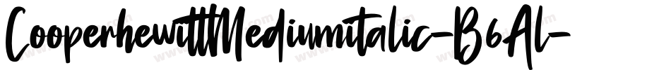CooperhewittMediumitalic-B6Al字体转换