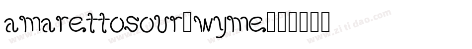 AmarettoSour-WyME字体转换