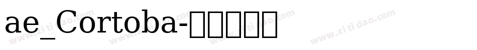 ae_Cortoba字体转换
