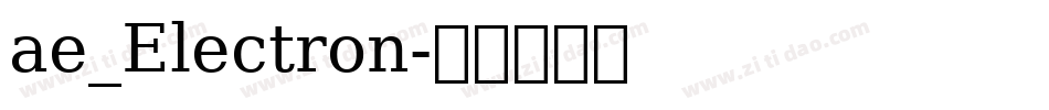 ae_Electron字体转换