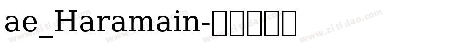 ae_Haramain字体转换