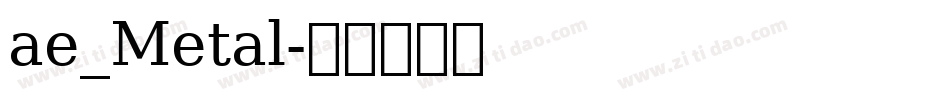 ae_Metal字体转换