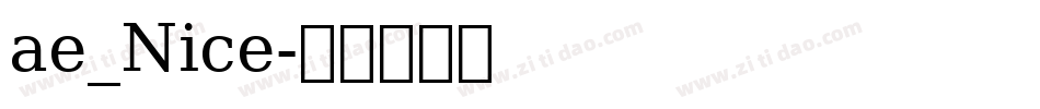 ae_Nice字体转换