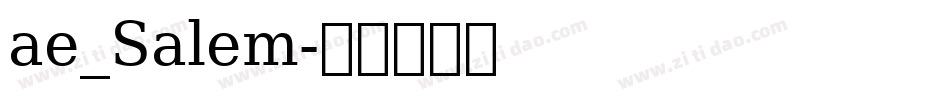 ae_Salem字体转换