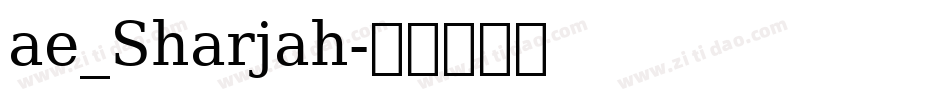 ae_Sharjah字体转换
