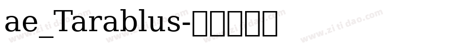ae_Tarablus字体转换