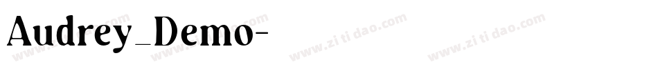Audrey_Demo字体转换