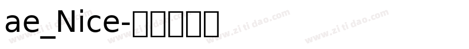 ae_Nice字体转换