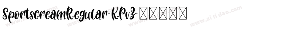 SportscreamRegular-KPvZ字体转换