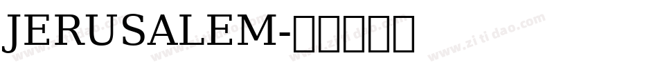 JERUSALEM字体转换