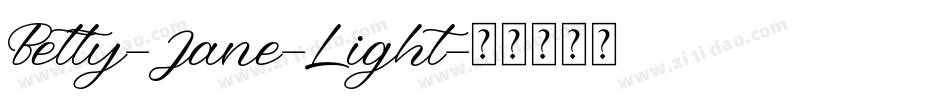 Betty-Jane-Light字体转换