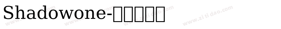 Shadowone字体转换