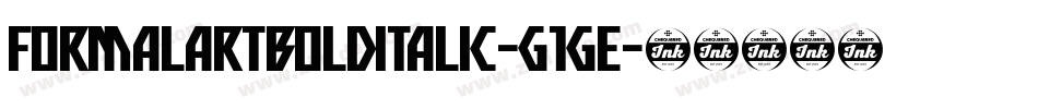FormalArtBoldItalic-g1gE字体转换