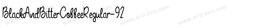 BlackAndBitterCoffeeRegular-92Kj字体转换 BlackAndBitterCoffeeRegular-92Kj字体转换