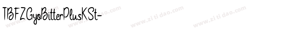 TBFZGyoBitterPlusKSt字体转换