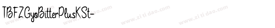 TBFZGyoBitterPlusKSt字体转换