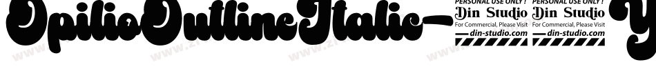 OpilioOutlineItalic-81YD字体转换