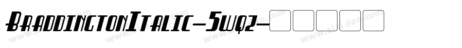 BraddingtonItalic-5wqz字体转换