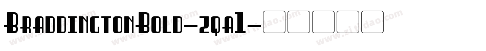 BraddingtonBold-zqa1字体转换