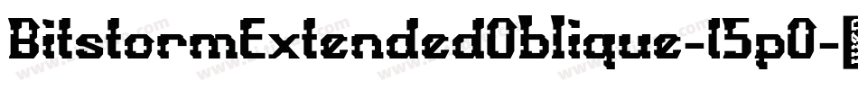 BitstormExtendedOblique-15p0字体转换