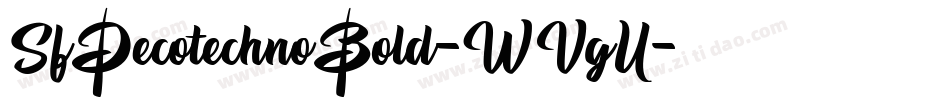 SfDecotechnoBold-WVgY字体转换