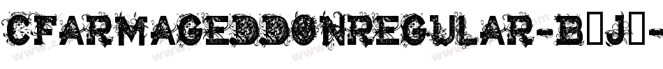 CfArmageddonRegular-B1j8字体转换