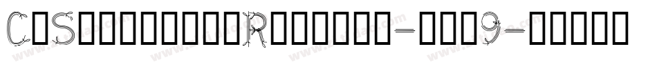 CfSortilegeRegular-jdy9字体转换