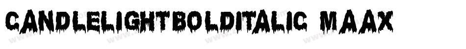 CandleLightBoldItalic-maax字体转换