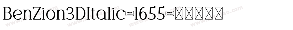 BenZion3DItalic-l655字体转换
