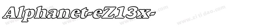 Alphanet-eZ13x字体转换