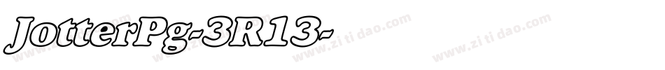 JotterPg-3R13字体转换