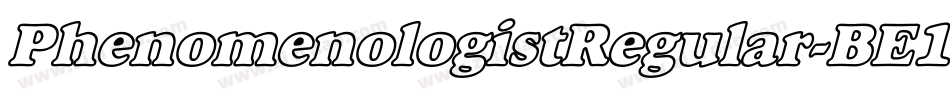 PhenomenologistRegular-BE13字体转换