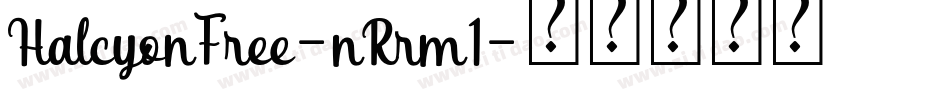 HalcyonFree-nRrm1字体转换