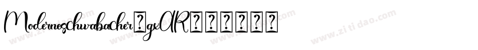 Moderneschwabacher-gxAR字体转换