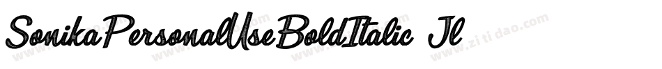 SonikaPersonalUseBoldItalic-JlzK字体转换