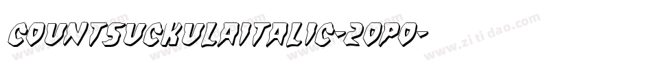 CountSuckulaItalic-2oPo字体转换