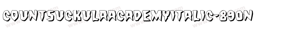 CountSuckulaAcademyItalic-890n字体转换