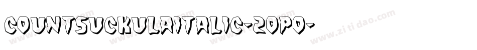 CountSuckulaItalic-2oPo字体转换
