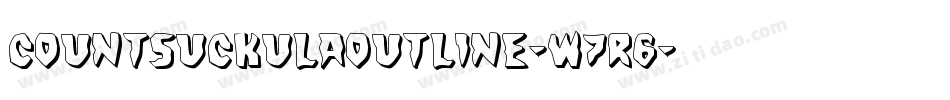 CountSuckulaOutline-w7R6字体转换
