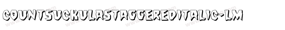 CountSuckulaStaggeredItalic-LMr3字体转换