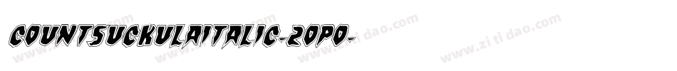 CountSuckulaItalic-2oPo字体转换