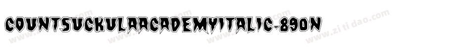 CountSuckulaAcademyItalic-890n字体转换