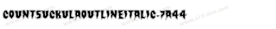 CountSuckulaOutlineItalic-7a44字体转换