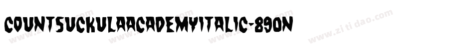 CountSuckulaAcademyItalic-890n字体转换