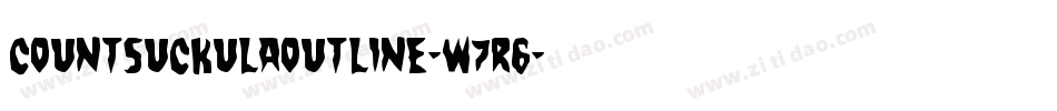 CountSuckulaOutline-w7R6字体转换